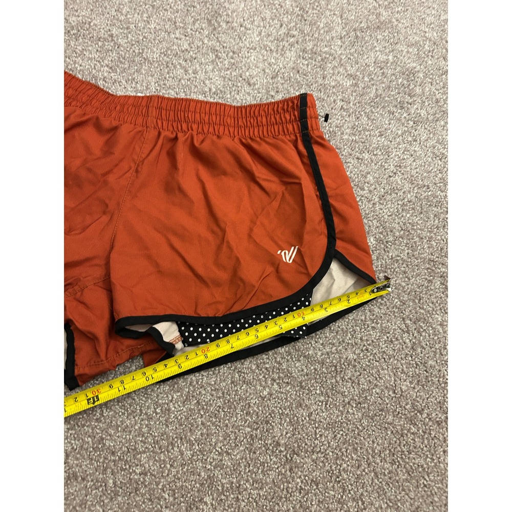 Varsity Spirit Running Shorts Womens M Orange Excellent Polka Dot Layered Cheer - Picture 5 of 9